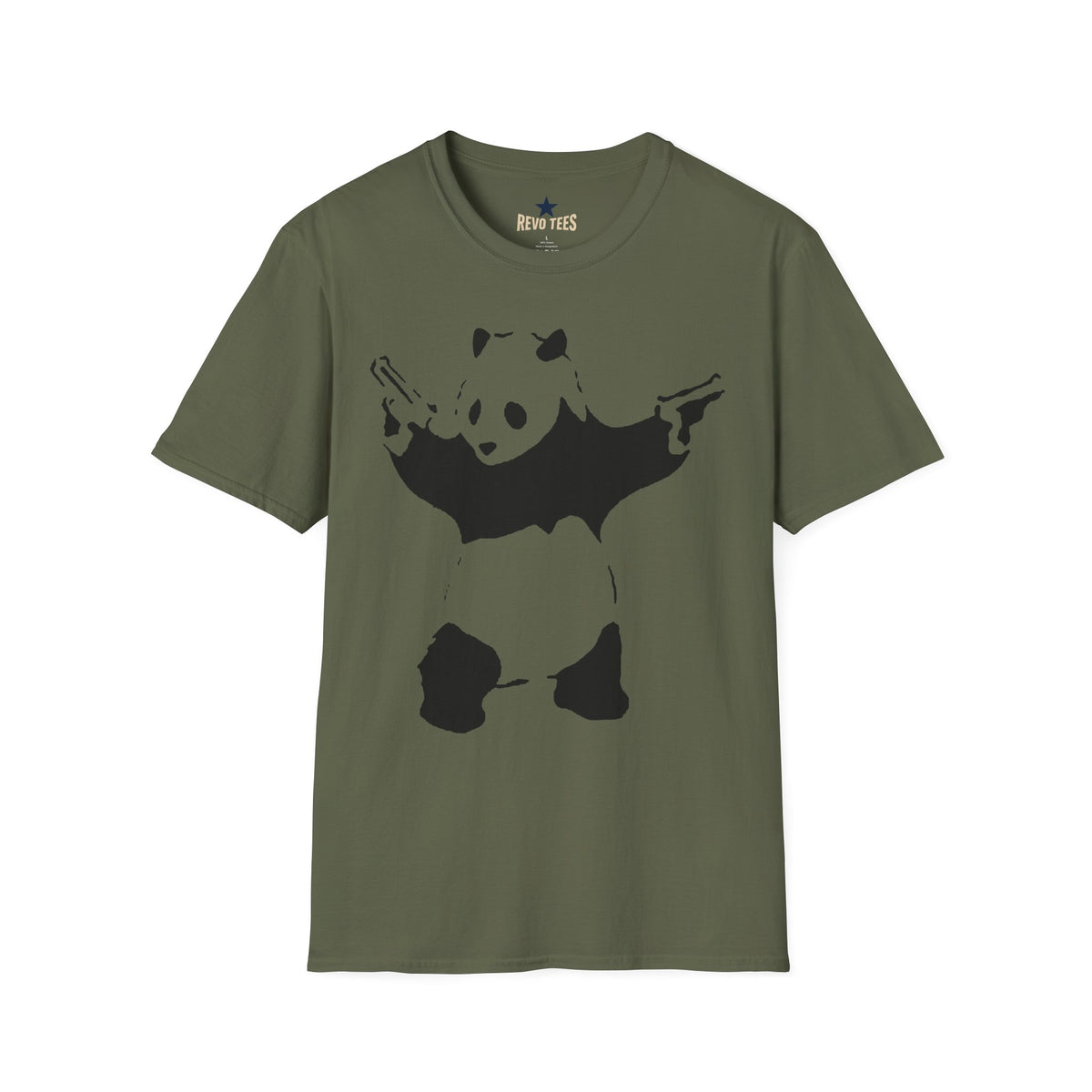 Revotees Banksy Panda Bat Cute Gothic Panda Graphic T-Shirt - alternate view 4