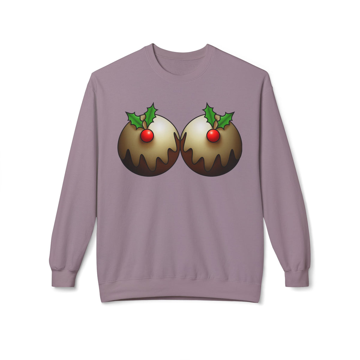 Yule Tidings We'll Twin - Christmas Puddings Crewneck Sweater