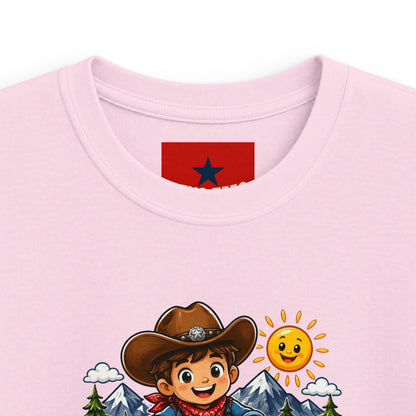 Kids T-Shirt – "Born to Roam" Cute Cowboy Adventure Tee for Little Explorers