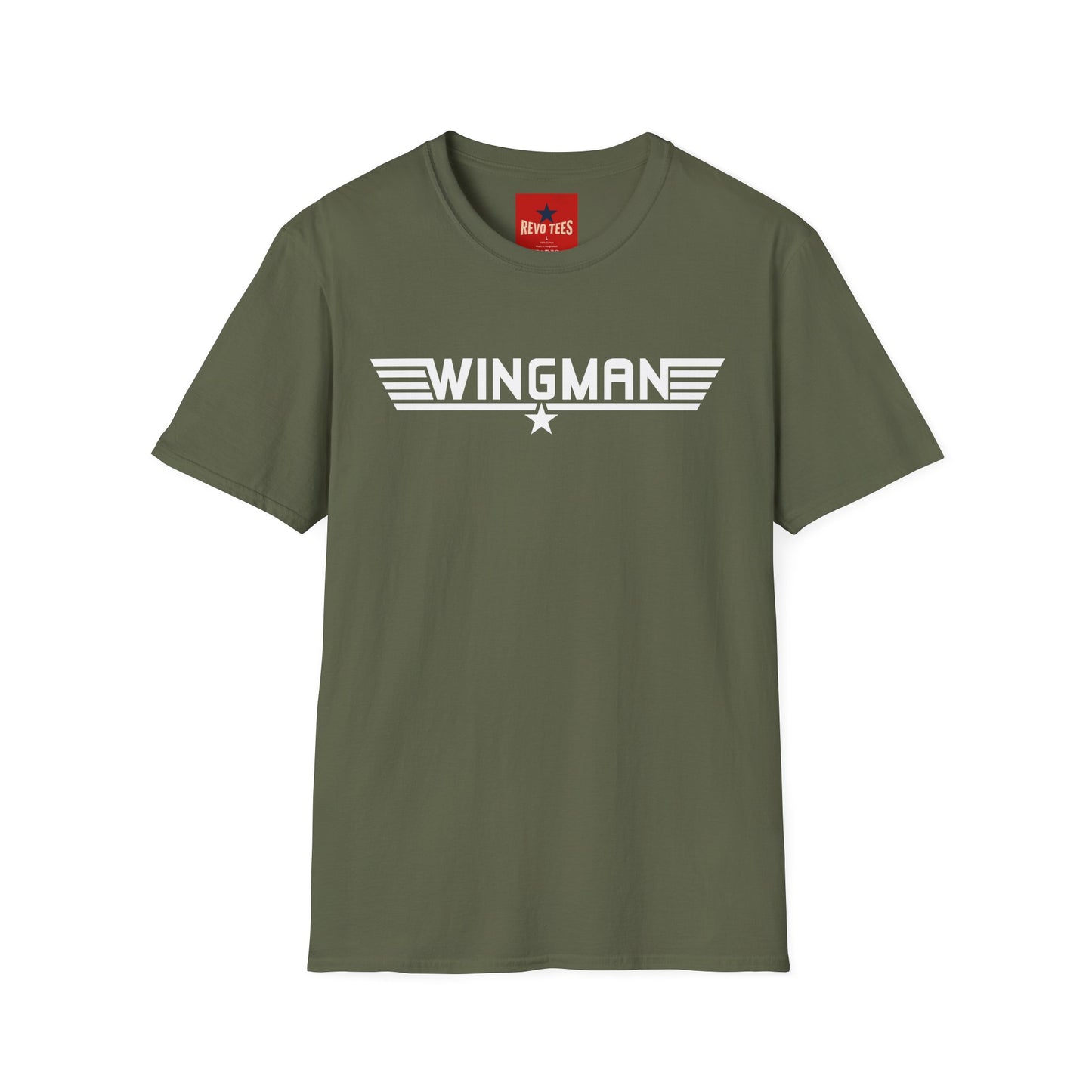Wingman T-Shirt — Bold Retro Pilot Logo Tee