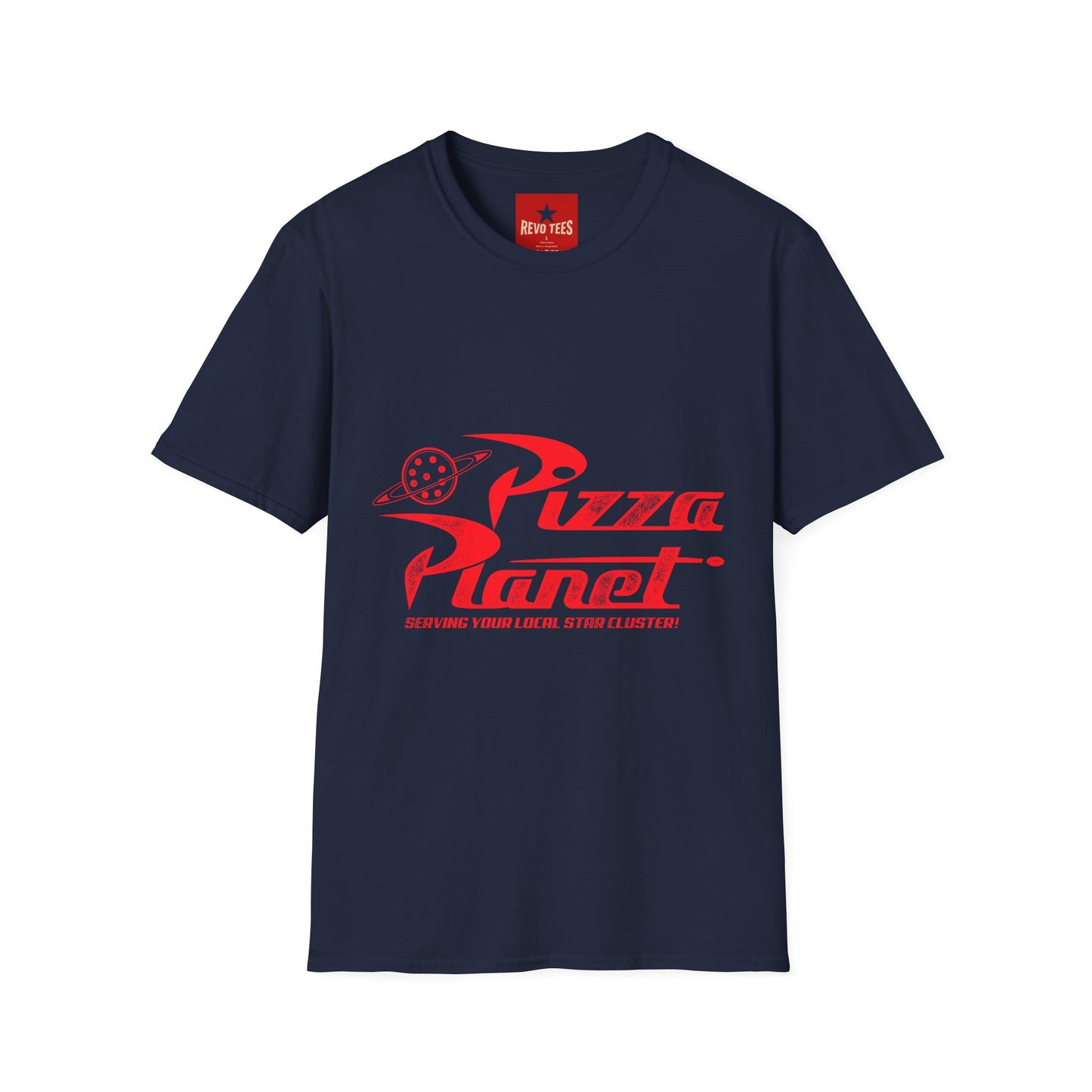 Pizza Planet T-Shirt — Retro Space Pizza Logo Tee