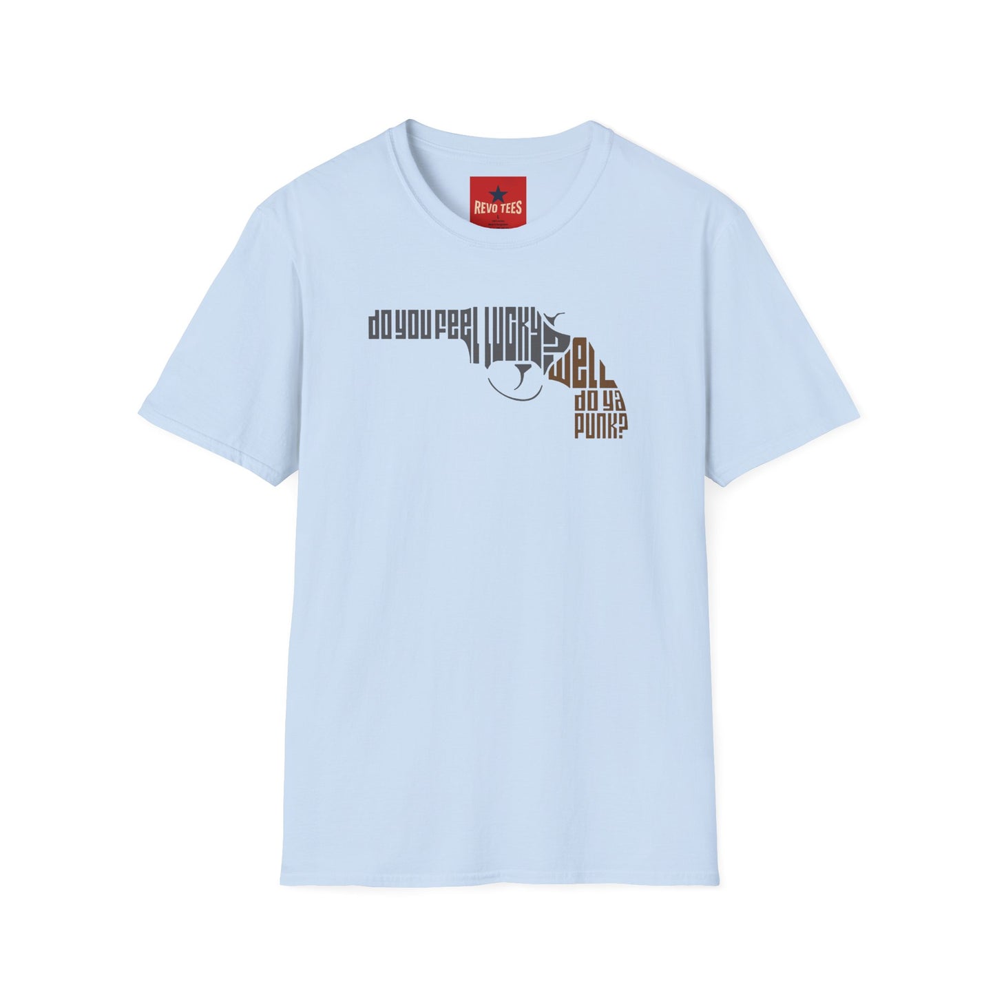 T-Shirt — "Do You Feel Lucky, Punk?" Retro Typographic Design