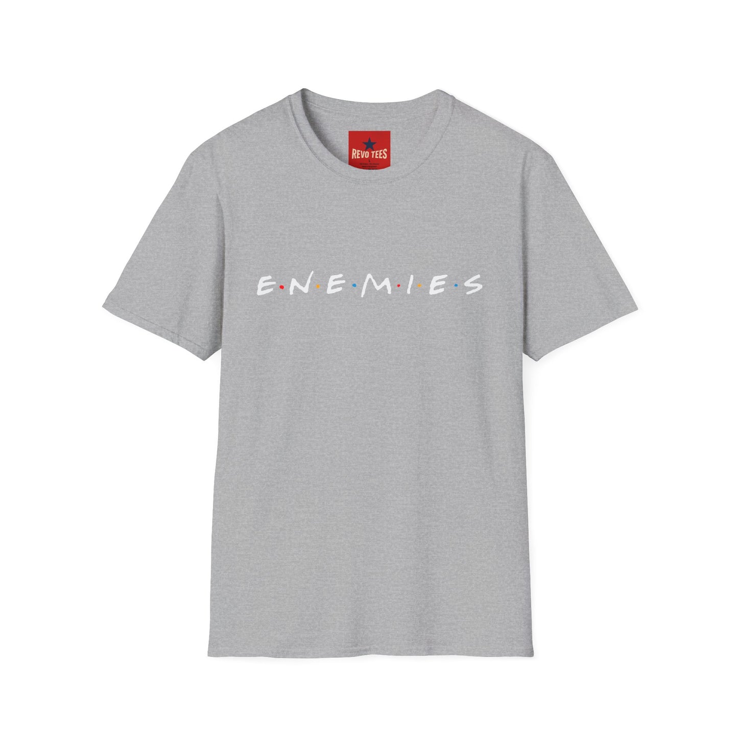 Enemies T-Shirt — Stylish Minimal Lettering Tee