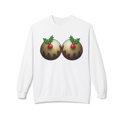Yule Tidings We'll Twin - Christmas Puddings Crewneck Sweater