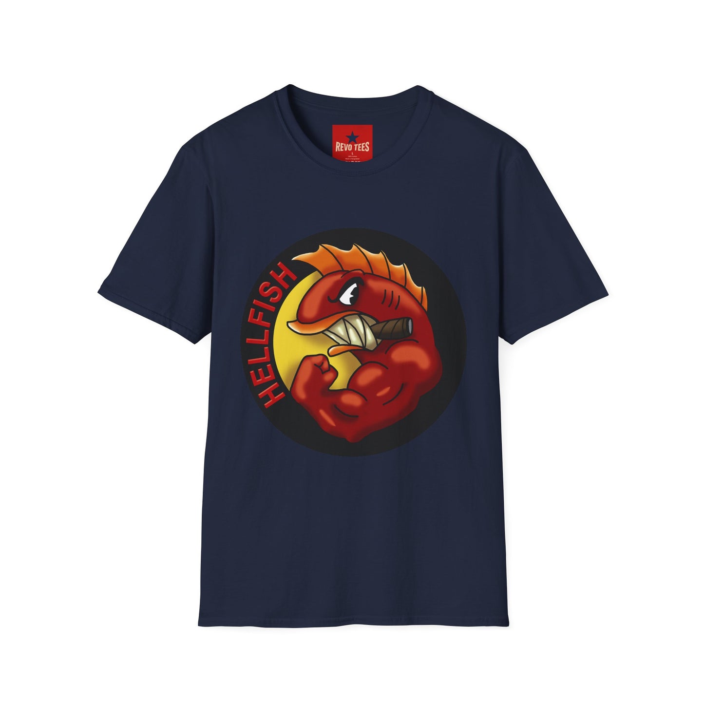 Red Devilfish Graphic T-Shirt — Bold Retro Sea Monster Tee