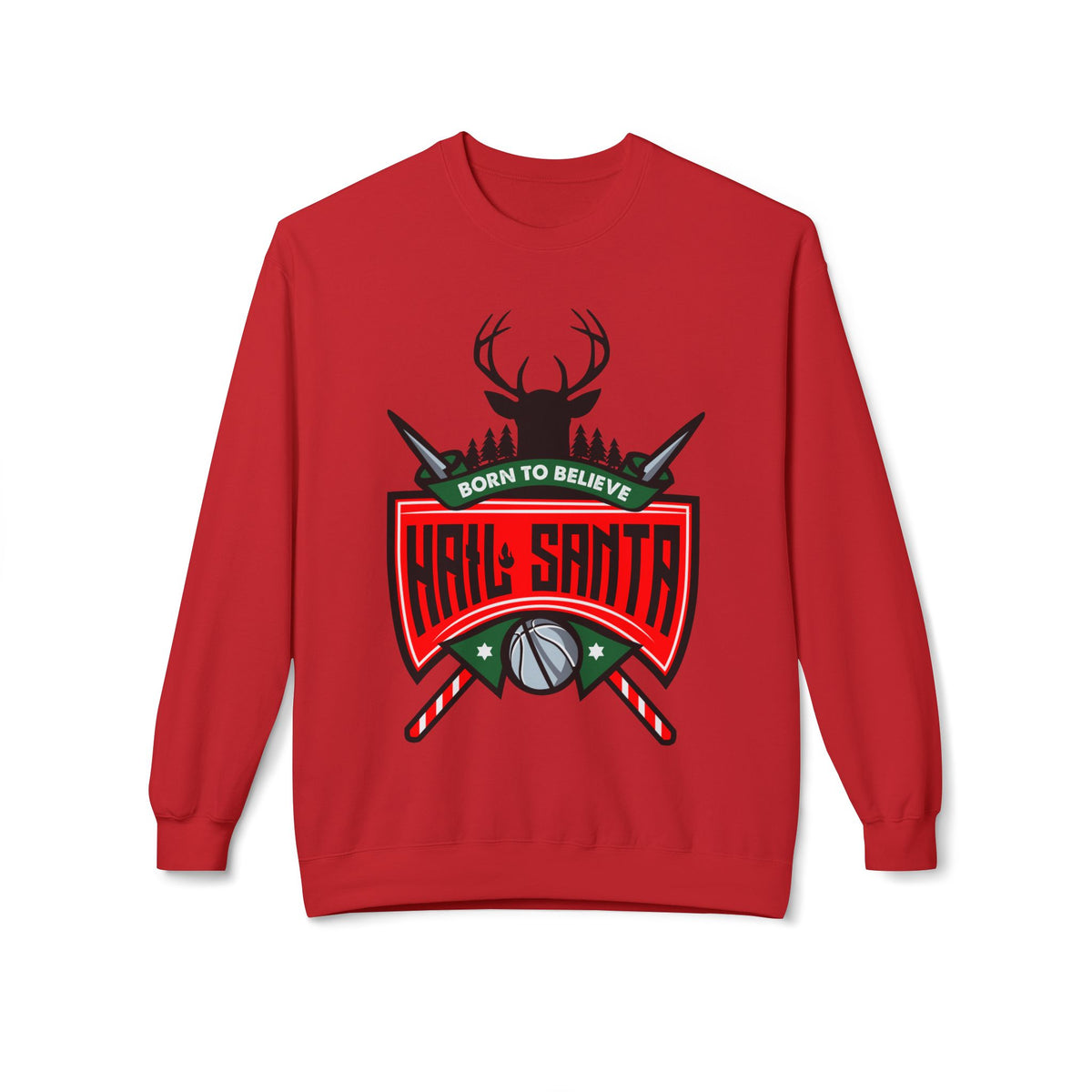 "Hail Santa" Masonic Christmas Crested Crewneck