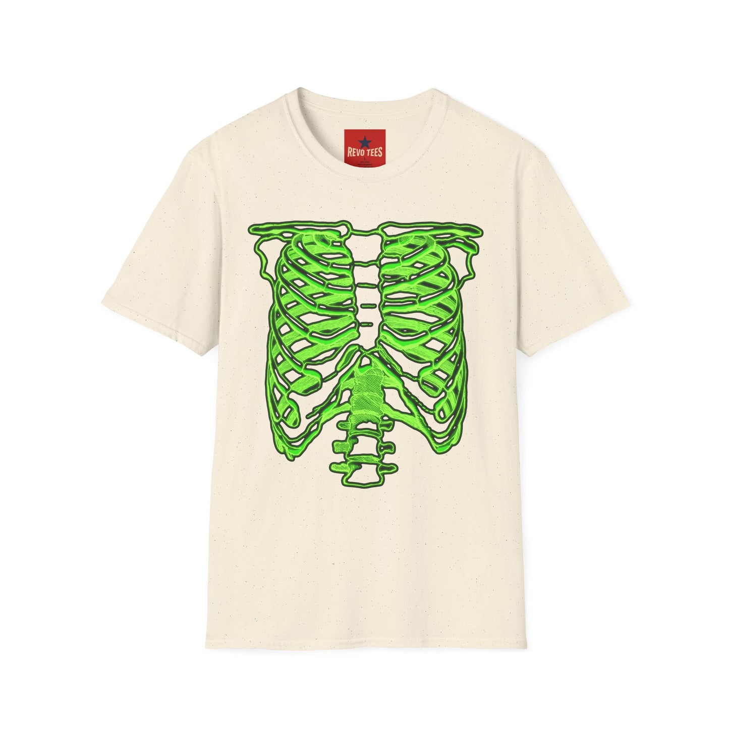 T-Shirt — Neon Green Rib Cage Graphic Tee