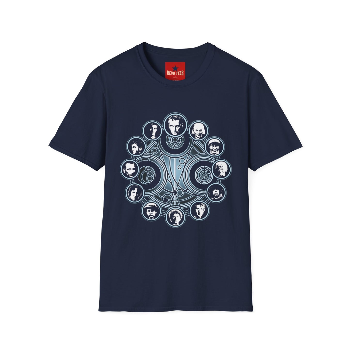 Dr Who Band Members Circle T-Shirt — Vintage Portrait Rock Tee