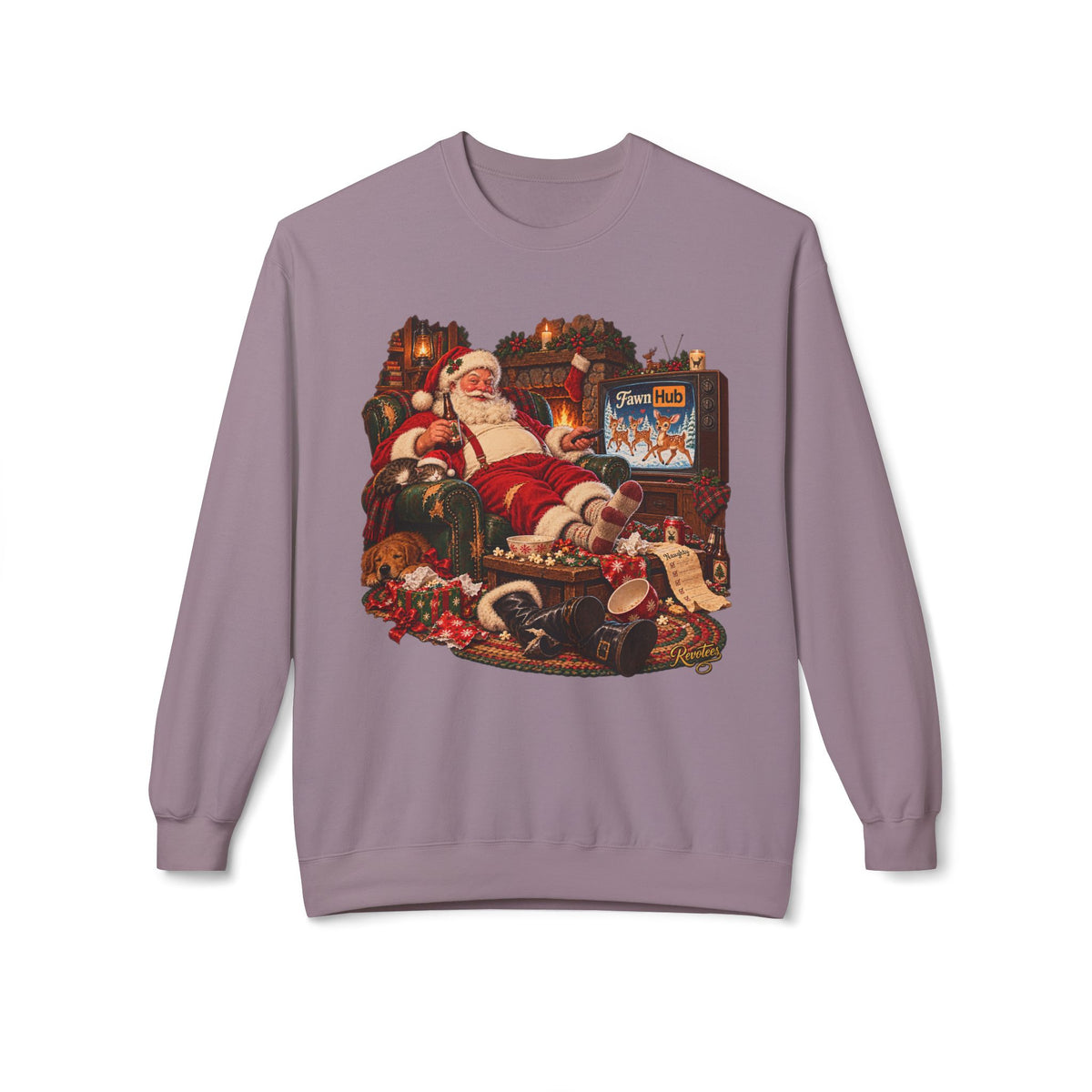REVOTEES Santa's lil' secret - Vintage Christmas Crewneck Sweatshirt