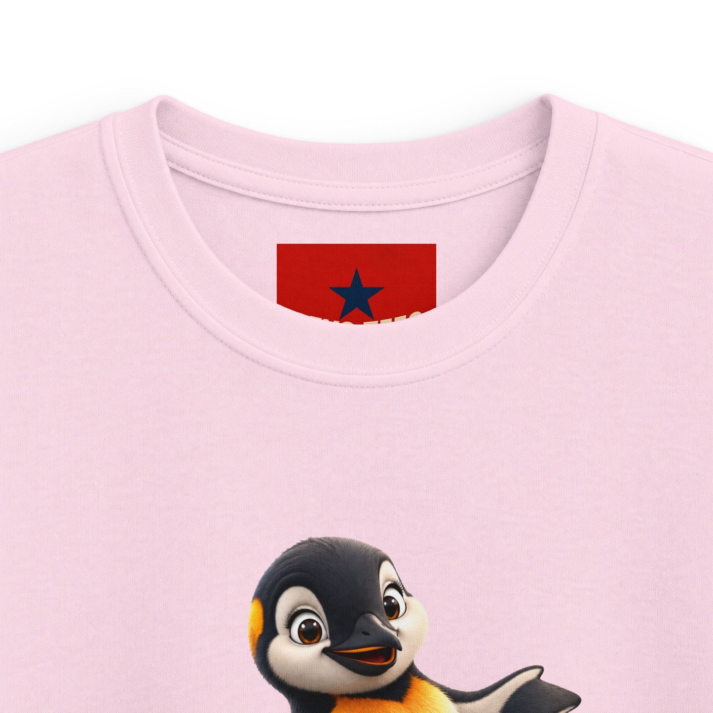 Kids Penguin Graphic Tee — Cute Dancing Penguin Shirt front and back design
