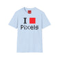 Pixels Lover T‑Shirt — I [Red Square] Pixels Retro Gamer Tee