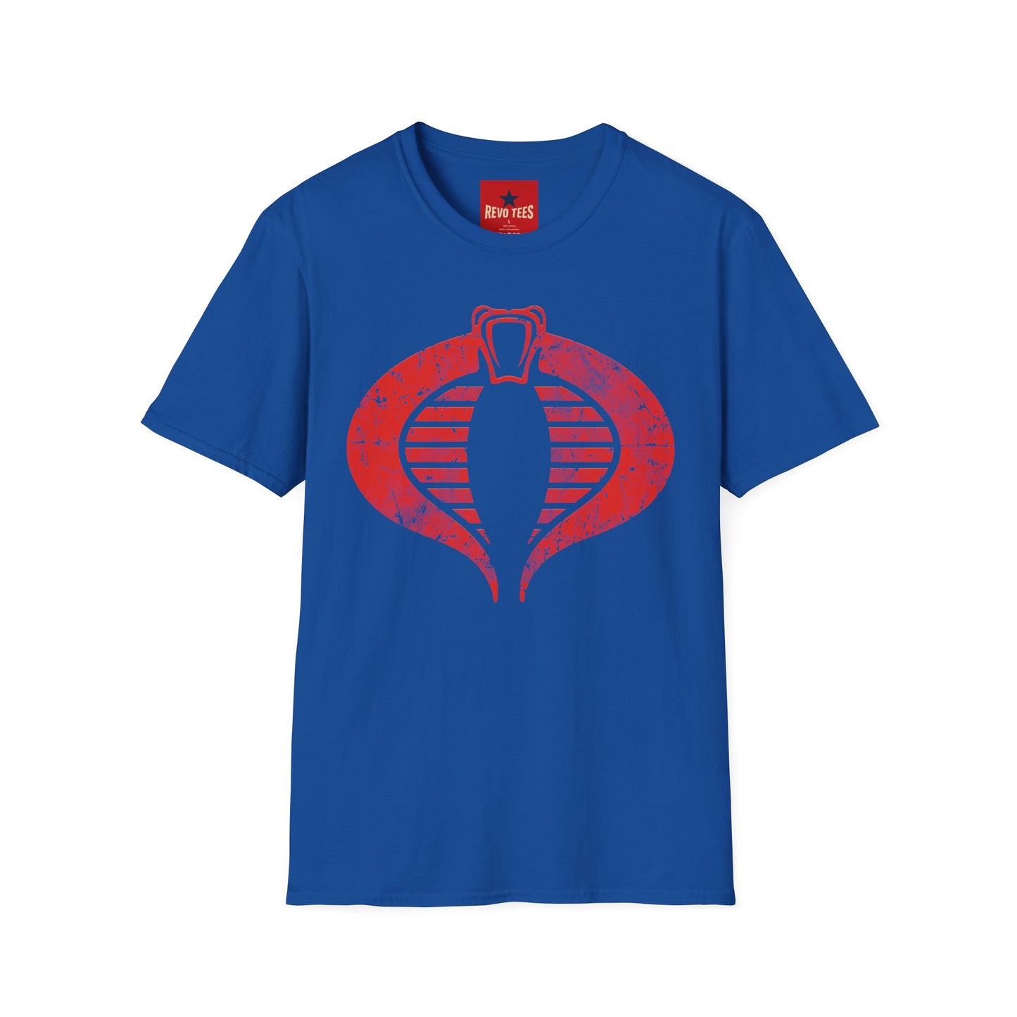 Cobra Emblem T-Shirt — Distressed Retro Snake Logo Tee