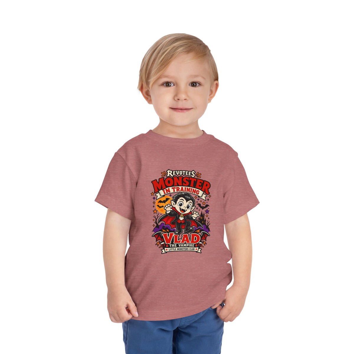REVOTEES Toddler Monster In Training Tee — 'Vlad the Vampire' Halloween Kids Shirt