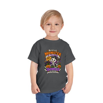 REVOTEES Toddler Tee — "Monster in Training" Cute Skeleton Halloween Shirt
