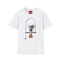 Banky Vintage Bird on Swing T-Shirt — Whimsical Retro Chick Graphic Tee