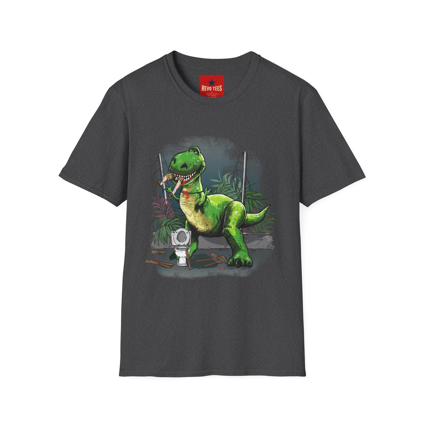 T-Rex Graphic T-Shirt – Cute Green Dinosaur Design