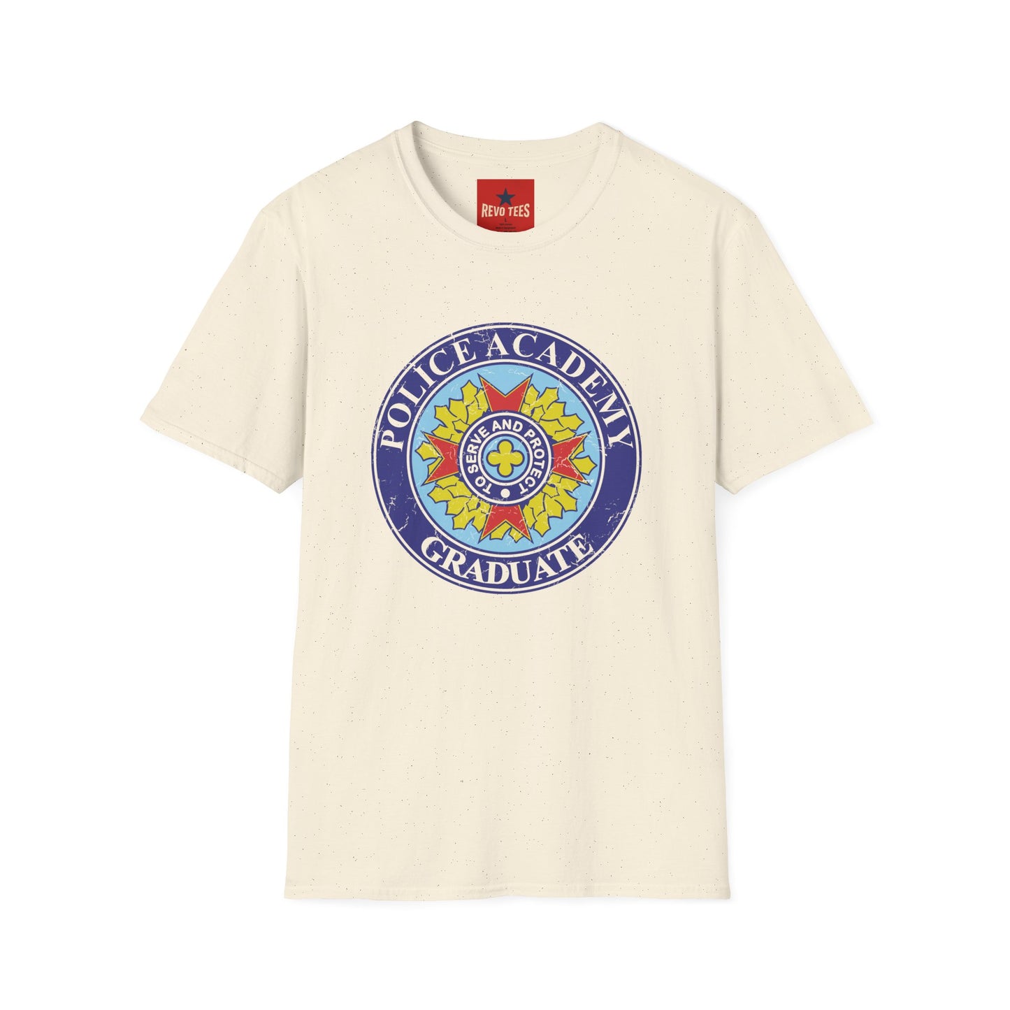 Police Academy Graduate T‑Shirt — 'Serve and Protect' Emblem Tee