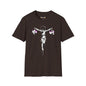 Revotees Banksy Crucifixion Balance Stenciled Jesus Holding Gift Bags Graphic T-Shirt - alternate view 4