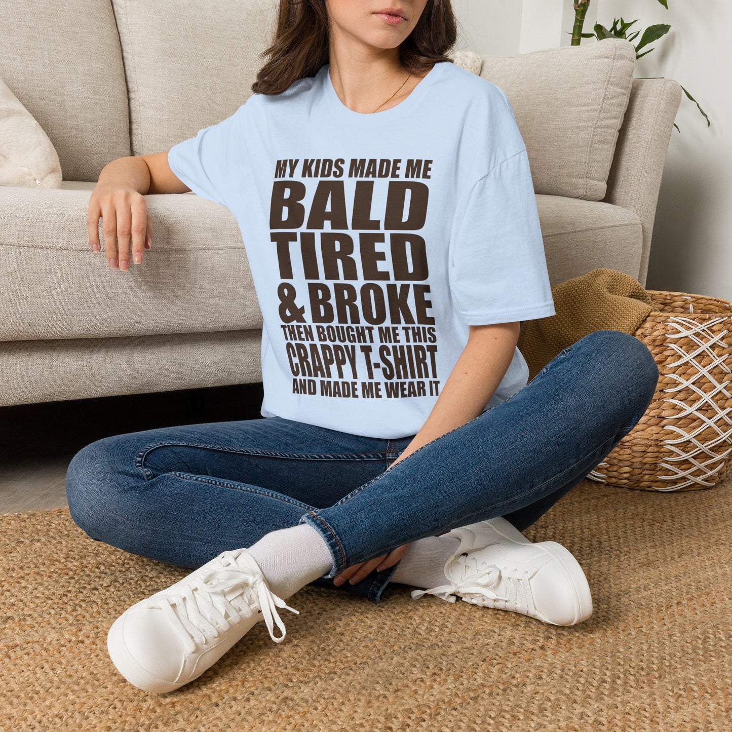 Bald, Tired & Broke T-Shirt — Funny Mom/Dad Parenting Tee