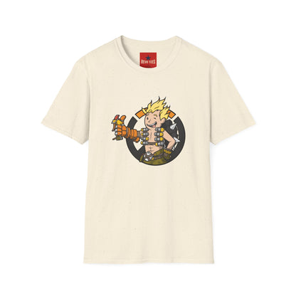 Junkrat-Inspired Gamer Tee — Cartoon Explosive Hero Graphic T-Shirt