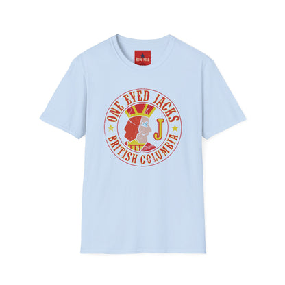 One Eyed Jacks British Columbia T-Shirt — Retro Casino Logo Tee