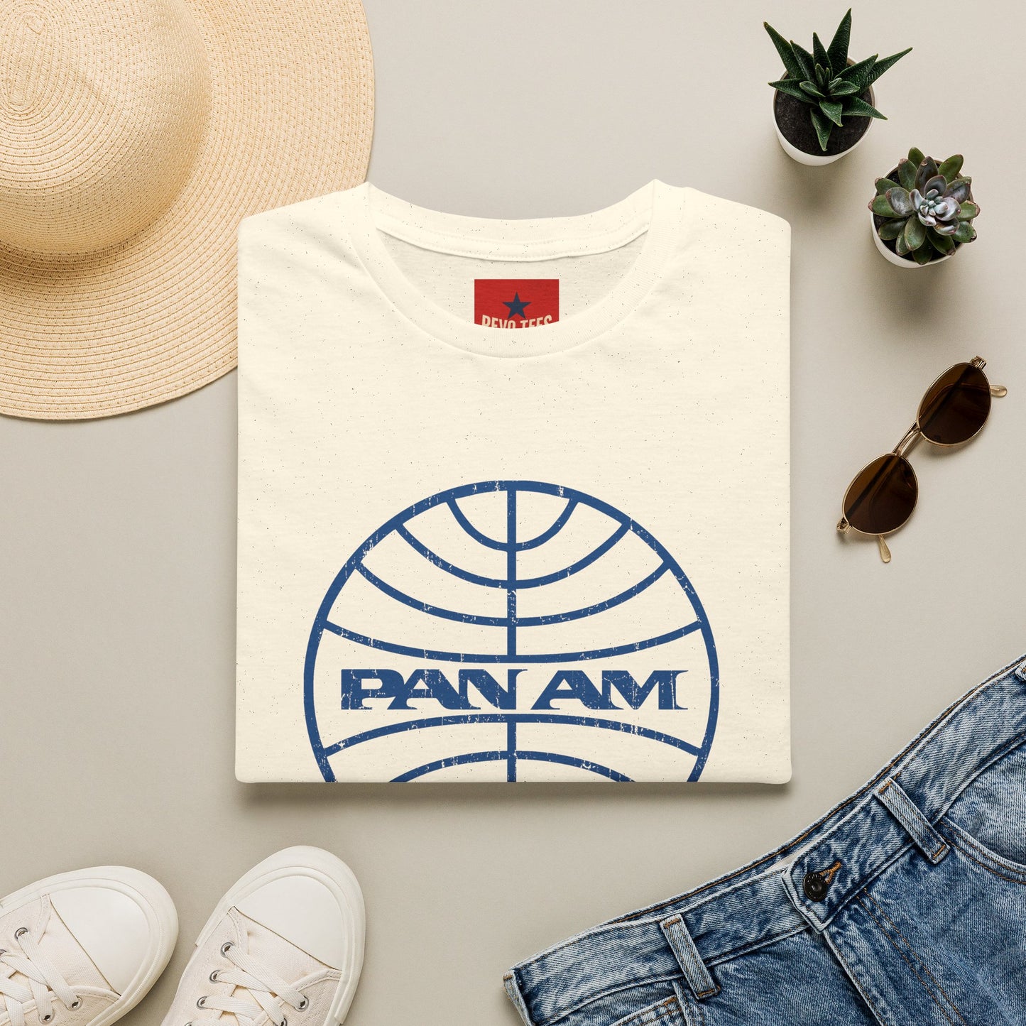 Pan Am Retro Logo T-Shirt — Vintage Airline Travel Tee