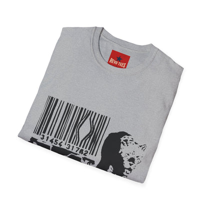 Barcode Cow Graphic T‑Shirt — Animal Rights / Eco Protest Tee