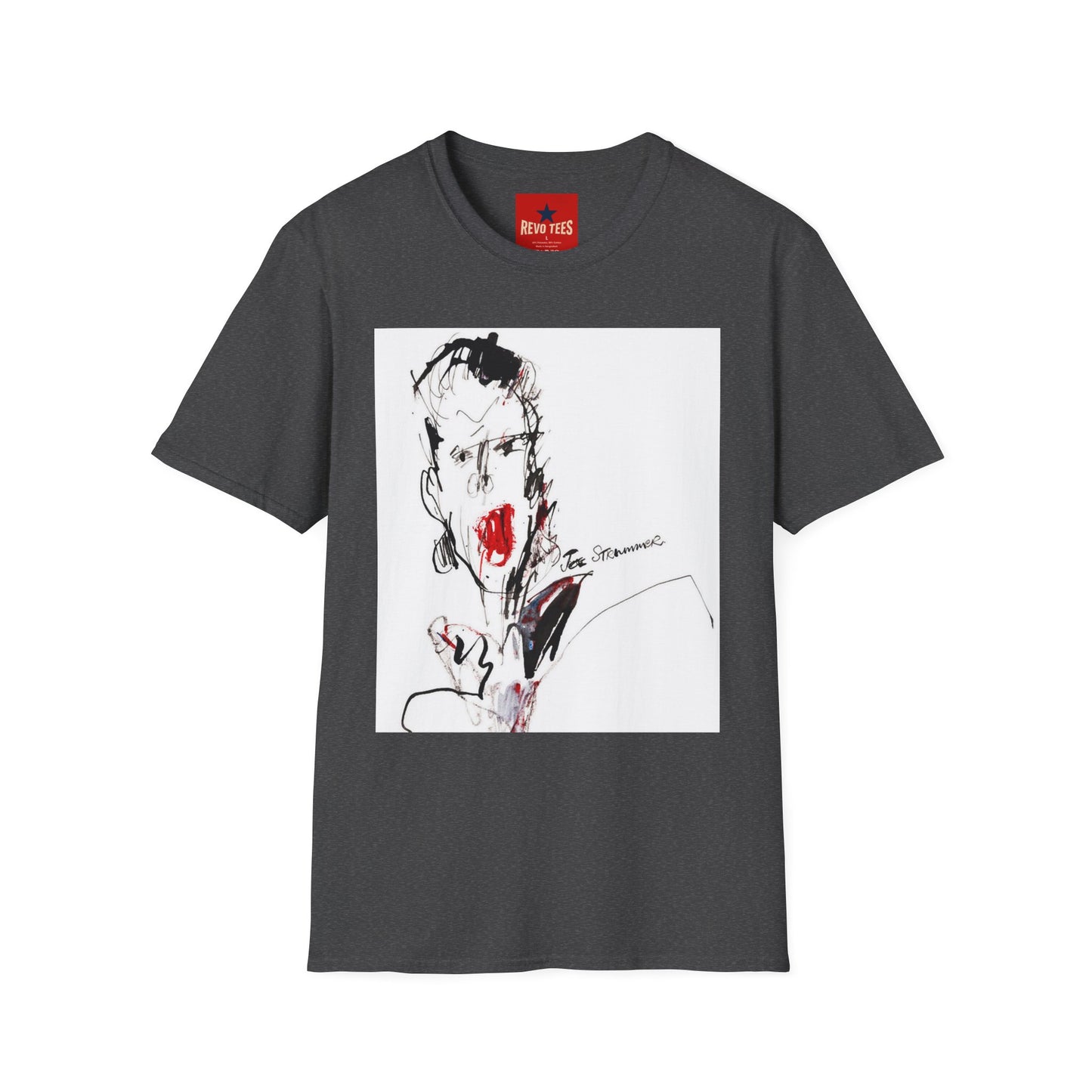 The Clash - Joe Strummer - By Ray Lowry - Unisex Softstyle T-Shirt