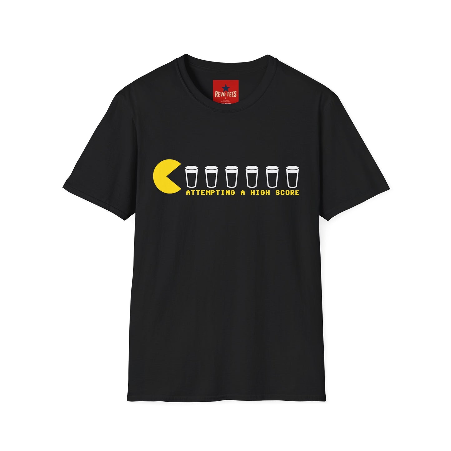Pac-Man 'Attempting a High Score' Tee — Funny Gaming Beer T-Shirt