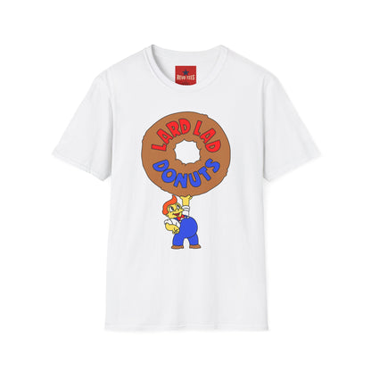 Donut Vintage Logo T‑Shirt — "Lard Lad Donuts" Cartoon Tee