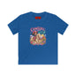 Kids Tee — "Cowgirl at Heart" Colorful Western Graphic (Cowgirl & Wild Print)