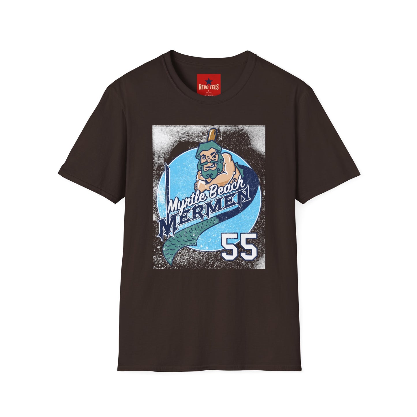 Myrtle Beach Mermen Graphic T-Shirt — Coastal Baseball Team Design