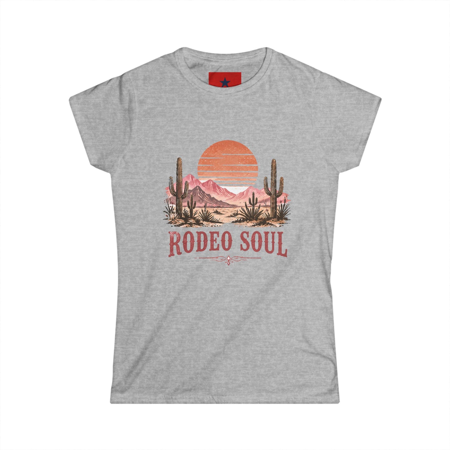 Rodeo Soul Women's Tee — Western Desert Sunset Graphic Shirt