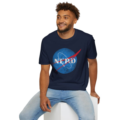 Nerd Space Logo T‑Shirt — Retro NASA-Inspired Graphic Tee