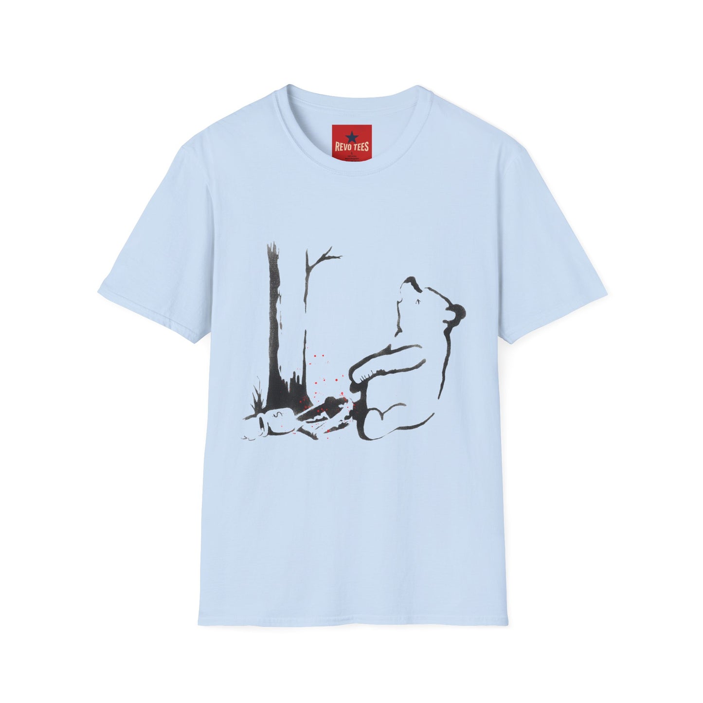 Bear & Tree Minimalist Graphic T-Shirt