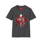 Japanese Kanji Graphic T-Shirt — Vintage Red Diamond "神羅" Streetwear