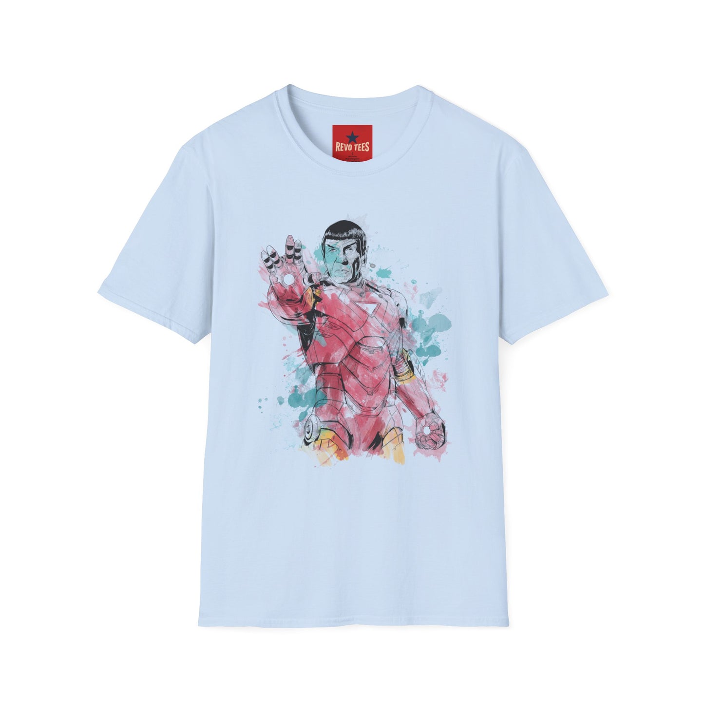 Retro Space Pilot T-Shirt — Watercolor Sci‑Fi Illustration