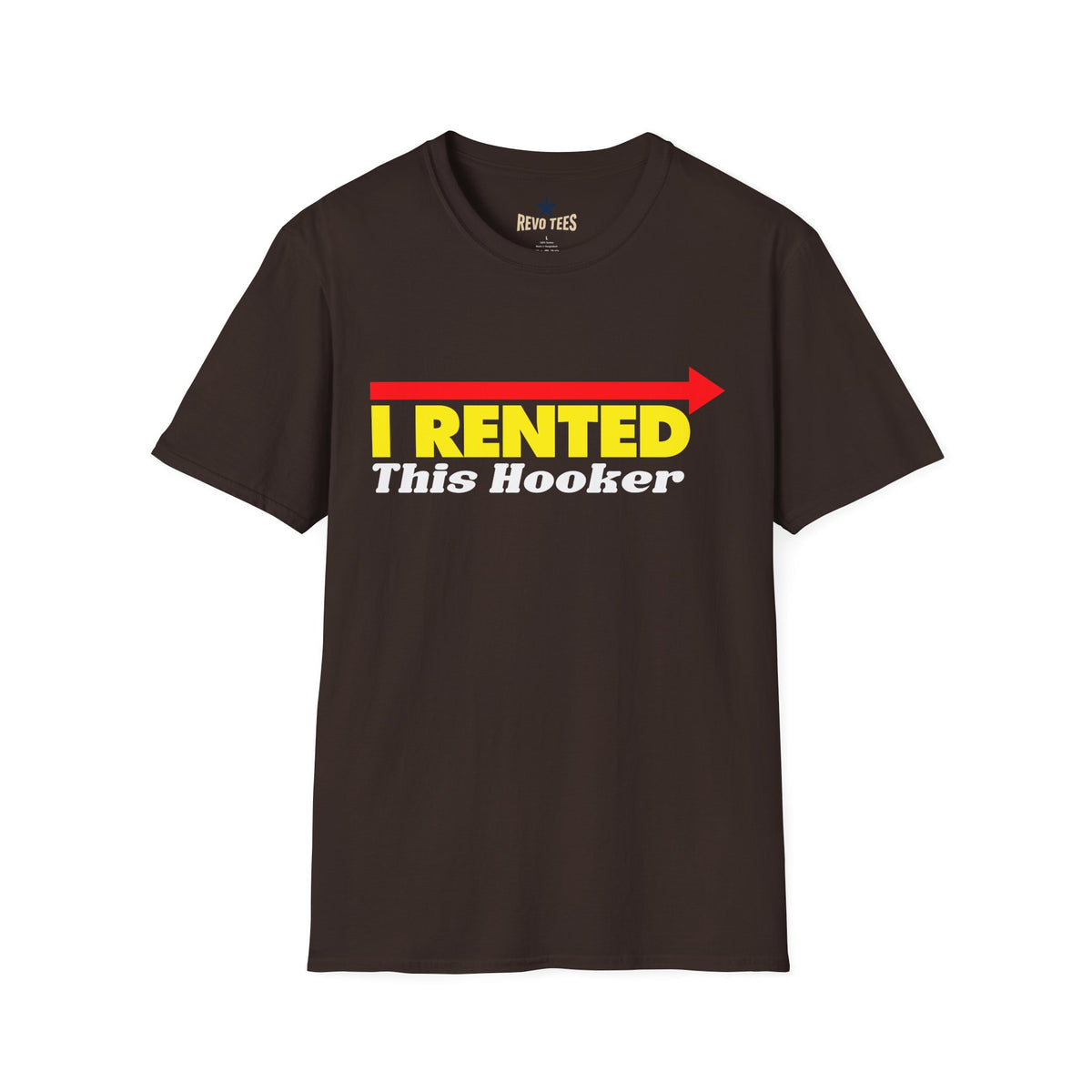 Revotees Novelty I Rented This Hooker Funny Party Shirt T-Shirt - alternate view 3