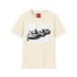 Banksy Tank Lineup Graphic T-Shirt — Stencil Military Tanks Design