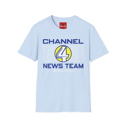 Channel 4 News Team T-Shirt — Retro Broadcast Graphic Tee