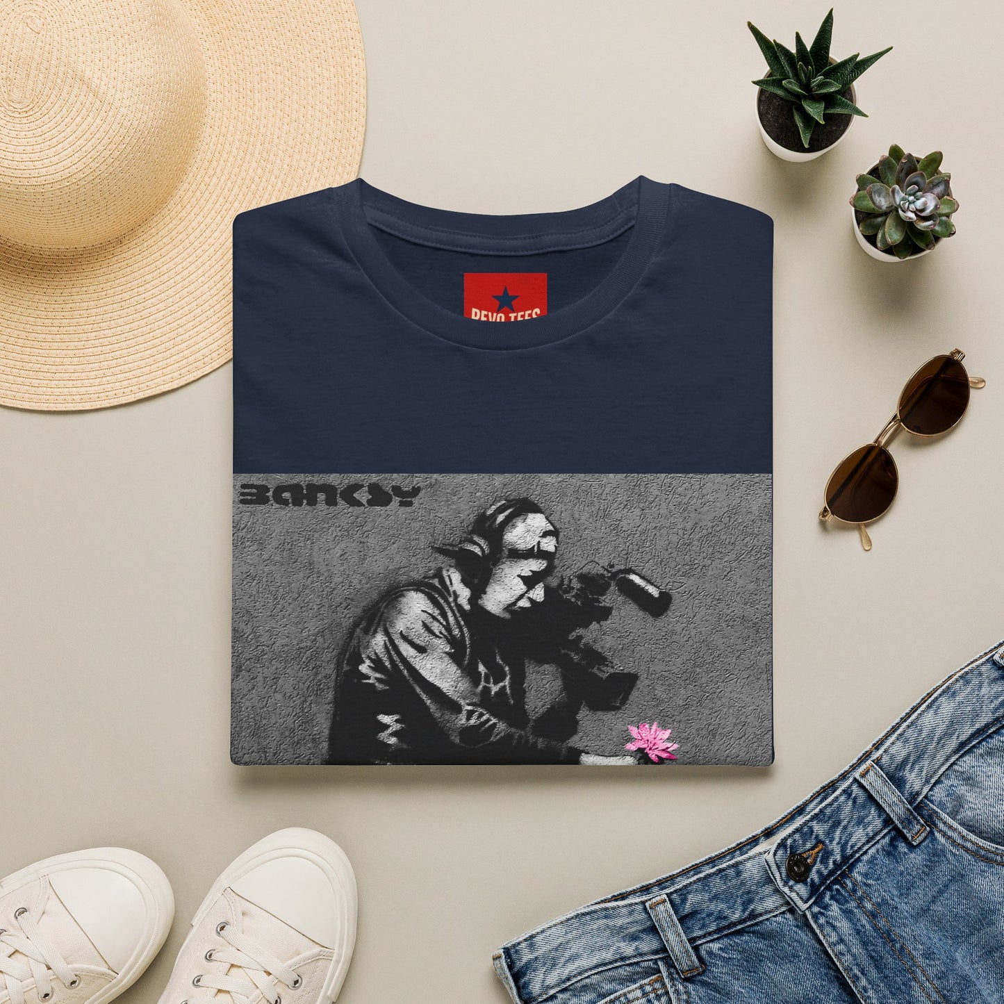 Banksy Flower Thrower T-Shirt — Urban Street Art Graphic Tee