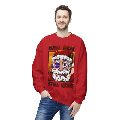Bad Boy Santa — 'Bad Boy Still Exist' Christmas Crewneck Sweatshirt