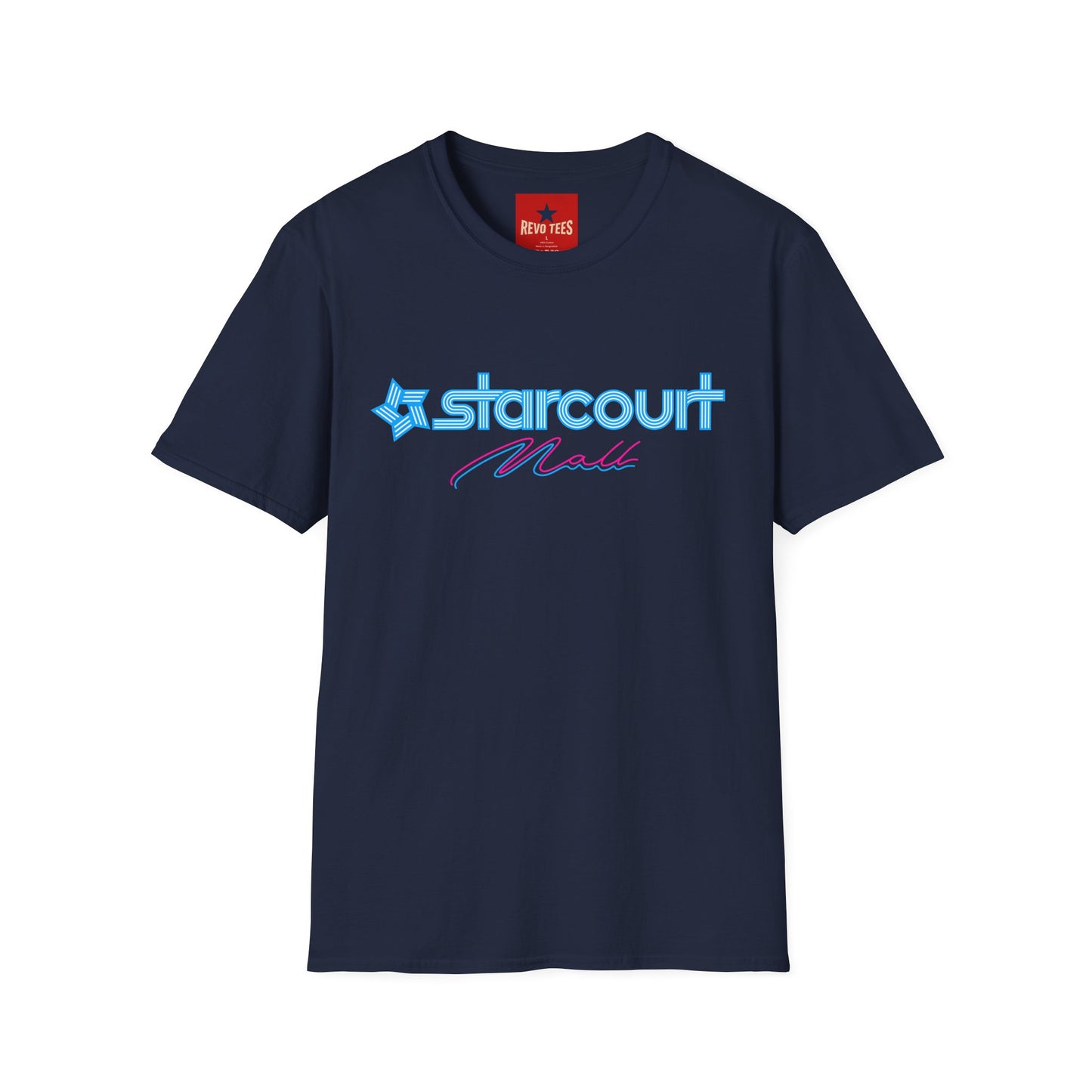 Starcourt Mall Retro Logo T-Shirt — 80s Neon Vintage-Inspired Tee