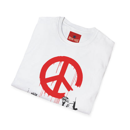 Banksy Peace Symbol Graffiti T-Shirt – Red Drip Street Art Tee