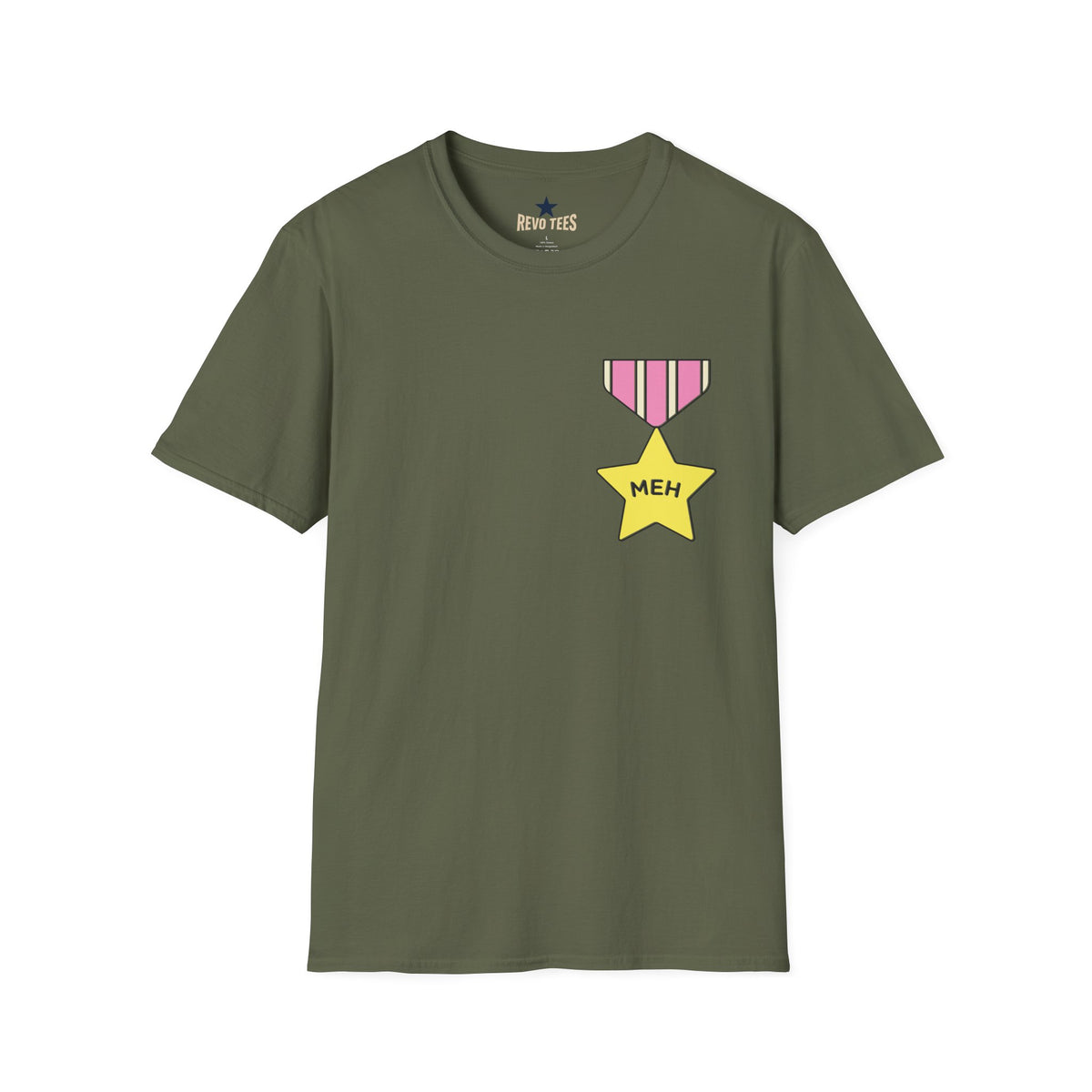 Revotees Meh Medal Graphic Funny Casual Award Shirt T-Shirt - alternate view 7