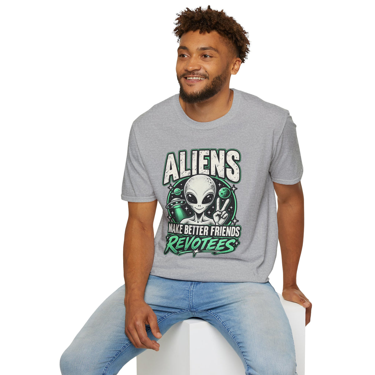 REVOTEES "Aliens Make Better Friends Revotees" Sci‑Fi Tee