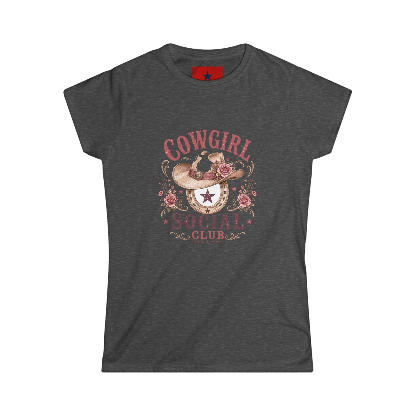 Cowgirl Social Club Women's Tee — Western Cowgirl Hat Graphic Shirt