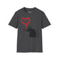 Revotees Banksy Inspired Rat Stencil Dripping Heart Street Art T-Shirt - alternate view 5