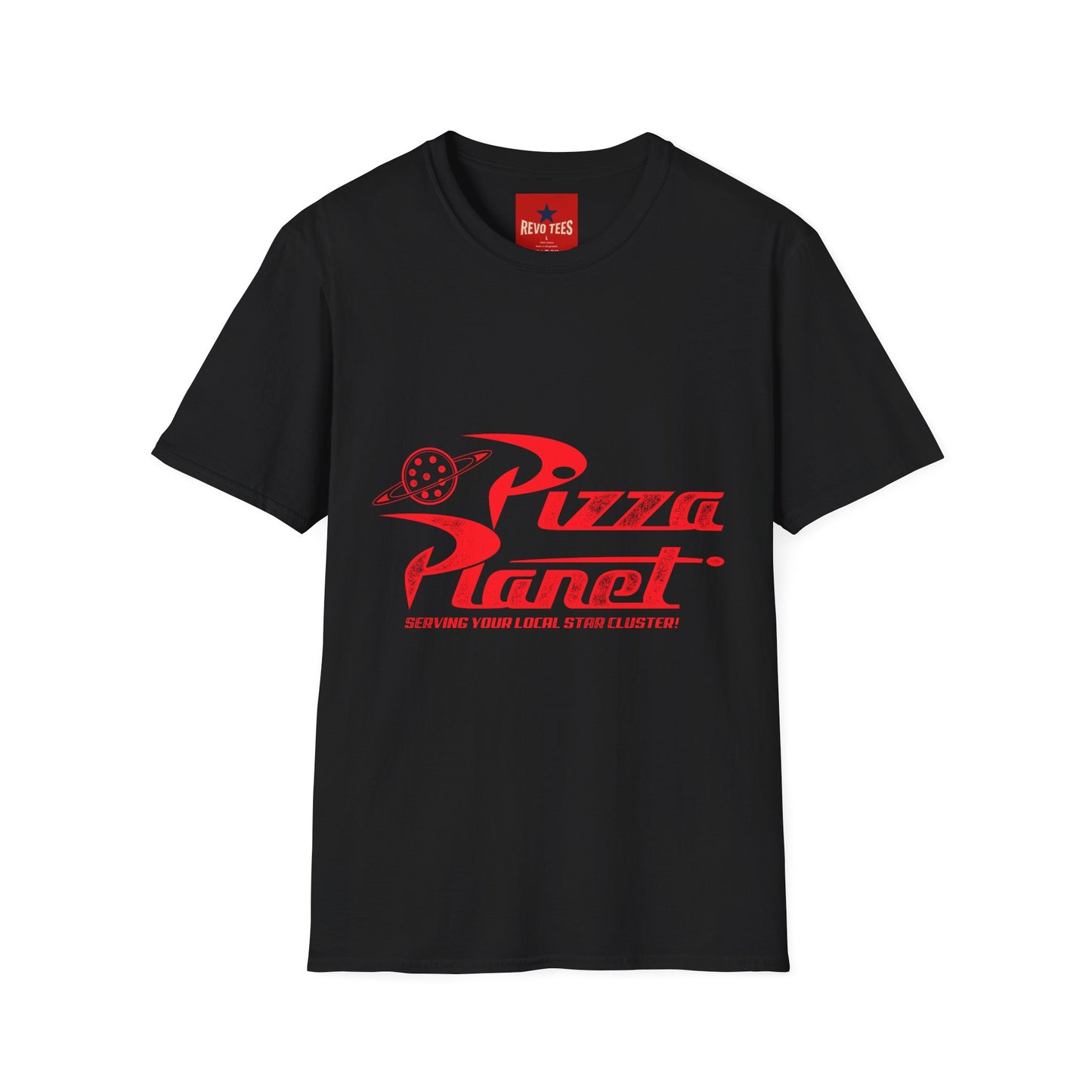 Pizza Planet T-Shirt — Retro Space Pizza Logo Tee