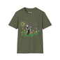 Revotees Banksy Style Soldier with Childlike Doodle Flowers T-Shirt - alternate view 5